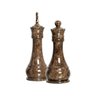 Dupla Peças de Xadrez Rei e Rainha de Cerâmica Marmorizada Marrom Petra - 9
