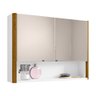 Espelheira Santorini para Banheiro com 2 Portas e Nicho Branco/naturale - 1