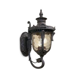 Arandela Colonial Luxo Vidro 1E27 24x43cm - 1
