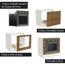 Ver imagem 4 de Balcão para Forno de Embutir 80 X 60 Cm sem Tampo Branco/rustic Glamy, Stella Madesa