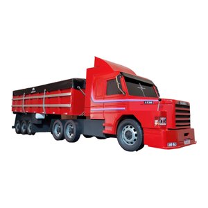 Carreta Scânia 113h Truck Graneleiro Mdf Miniatura - Vermelho