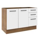 Ver imagem 1 de Balcão De Pia 2 Portas E 3 Gavetas Rustic/branco