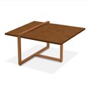 Ver imagem 3 de Mesa Centro Estilo Industrial Berlin Decorativa Moderna Klm Móveis Imbuia/bronze
