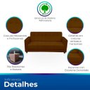 Ver imagem 3 de Sofá + 1 Poltrona para Sala de Estar Moderno Confortável Veneza Suede