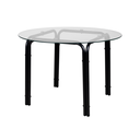 Ver imagem 1 de Mesa Shiro Redonda 110cm com Tampo de Vidro e Base em Aço Moderna Waw Design