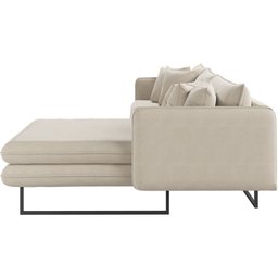 Sofá Jade com Chaise Lateral Direita 2,84m em Linho - 6