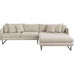 Sofá Jade com Chaise Lateral Direita 2,84m em Linho - 1