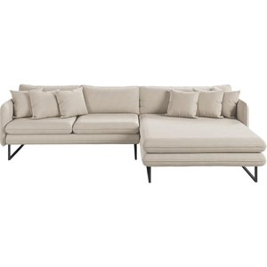 Sofá Jade com Chaise Lateral Direita 2,84m em Linho