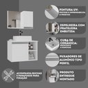 Ver imagem 5 de Conjunto de Gabinete Banheiro Virtus 60cm com Cuba e Espelheira