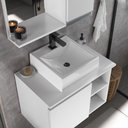 Ver imagem 2 de Conjunto de Gabinete Banheiro Virtus 60cm com Cuba e Espelheira