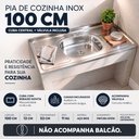 Ver imagem 4 de Pia de Cozinha com Cuba e Válvula Bali 100cm Aço Inox - Ghel Plus
