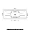 Ver imagem 5 de Pia de Cozinha com Cuba e Válvula Bali 100cm Aço Inox - Ghel Plus