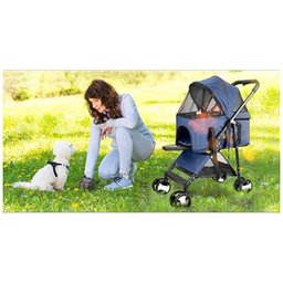 Carrinho Gato Cao Cachorro Pet Passeio Berço Moises Removivel Transporte Animal de Estimaçao Confort - 3