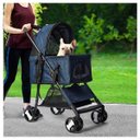 Ver imagem 2 de Carrinho Gato Cao Cachorro Pet Passeio Berço Moises Removivel Transporte Animal de Estimaçao Confort