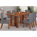 Ver imagem 3 de Mesa Jantar Luma c/Tampo MDF Curvo 170x90cm Cedro DJ Móveis