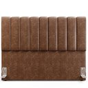 Ver imagem 2 de Kit Cabeceira Cama Box Casal King 195cm com Calçadeira Baú Dália W01 Couríssimo Marrom - Lyam Lyam D