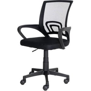 Cadeira de Escritório Secretária Nelis Base Pp Preta Preto