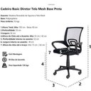 Ver imagem 4 de Cadeira de Escritório Secretária Nelis Base Pp Preta Preto