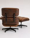 Ver imagem 3 de Poltrona Charles Eames com Puff - Pau Ferro em Couro Cappuccino