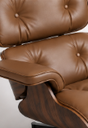 Ver imagem 5 de Poltrona Charles Eames com Puff - Pau Ferro em Couro Cappuccino
