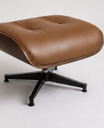 Ver imagem 6 de Poltrona Charles Eames com Puff - Pau Ferro em Couro Cappuccino
