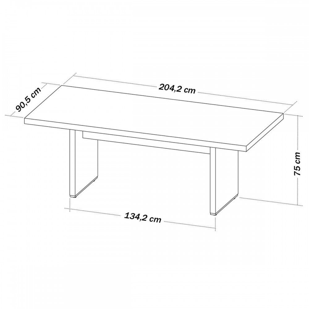 Mesa para Escritório Tamburato Carvalho/branco - Artany Móveis - 4