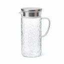Ver imagem 1 de Jarra Vidro Tampa Inox Hermetica 1,5L Agua Suco Jarro Transparente Geladeira