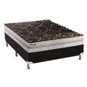Ver imagem 1 de Cama Box Casal: Colchão Espuma D33 Paropas Pasquale Plus + Base CRC Suede Black(138x188)