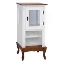 Ver imagem 2 de Adega Rústica 1 Porta Espaço para até 8 Garrafas Pés Luiz Xv - Branco com Tampo e Base Imbuia Glazer