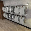 Ver imagem 1 de Arara de Roupas Closet Quarto com 18 Peças Cremalheira 300x100 Cm Cor Branco Modelo Clst1b385