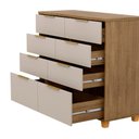 Ver imagem 5 de Cômoda Dubai Intense 121cm 6 Gavetas e 2 Gavetões - Nature/Fendi