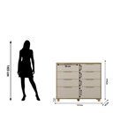 Ver imagem 2 de Cômoda Dubai Intense 121cm 6 Gavetas e 2 Gavetões - Nature/Fendi