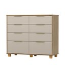 Ver imagem 4 de Cômoda Dubai Intense 121cm 6 Gavetas e 2 Gavetões - Nature/Fendi