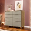 Ver imagem 3 de Cômoda Dubai Intense 121cm 6 Gavetas e 2 Gavetões - Nature/Fendi