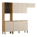 Ver imagem 1 de Cozinha Compacta com Balcão 251cm Laura Plus Soft/freijó Z06 - Mpozenato