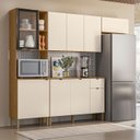 Ver imagem 2 de Cozinha Compacta com Balcão 251cm Laura Plus Soft/freijó Z06 - Mpozenato