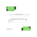 Ver mais imagens de Puxador de Porta Vidro Pivotante Madeira Branco 40cm Ms Fs