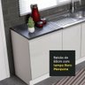 Kit com 2 Balcões de Cozinha Madesa Acordes 100% MDF (Sem Tampo e Pia) Frentes Branco Brilho Cor:Bra - 7