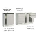 Ver imagem 4 de Kit com 2 Balcões de Cozinha Madesa Acordes 100% MDF (Sem Tampo e Pia) Frentes Branco Brilho Cor:Bra