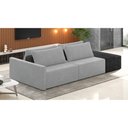 Ver imagem 2 de Sofá Ilha 2 Lugares Living 272cm Modulado Sala Lary Veludo Cinza/pu Pto K01 - D'Rossi