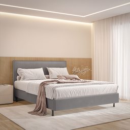 Cama Casal One Com Cabeceira Moderna Robusta Com Pé Eucalipto - 2