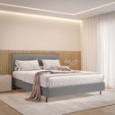 Ver imagem 2 de Cama Casal One Com Cabeceira Moderna Robusta Com Pé Eucalipto