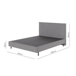 Cama Casal One Com Cabeceira Moderna Robusta Com Pé Eucalipto - 4