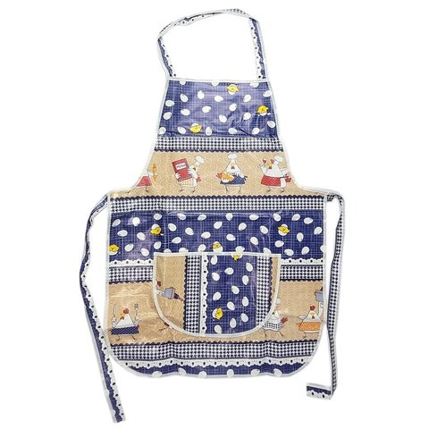 Avental Tecido de Cozinha com Bolso - Panami - Galinha Azul