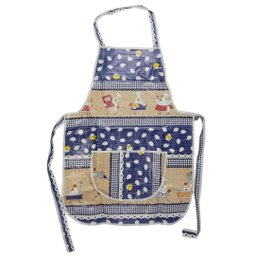 Avental Tecido de Cozinha com Bolso - Panami - Galinha Azul - 3