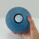 Ver imagem 5 de Vaso Moana Decorativo Cachepô Enfeite 11x15x15cm Vidro Azul