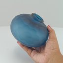 Ver imagem 4 de Vaso Moana Decorativo Cachepô Enfeite 11x15x15cm Vidro Azul