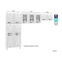 Ver imagem 3 de Cozinha Compacta Star New 3 Peças (2 Armários + 1 Paneleiro) CPT106 Branco/Preto - Telasul