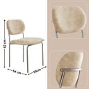 Ver imagem 3 de Conjunto com 2 Cadeiras Metal Marchezine Moderna Mobilia Milano Prata