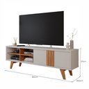 Ver imagem 4 de Rack Bancada Paraty 180cm Off White/cinamomo para Tv até 60” - Permóbili